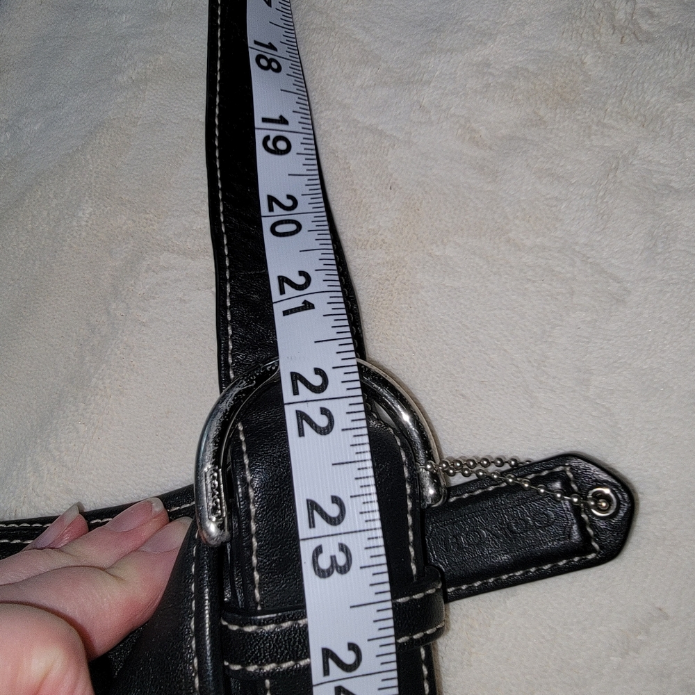 Coach Vintage Soho Black Leather Flap Buckle Medium Bag 06 Y2K 9248 Hobo Purse - Picture 14 of 16